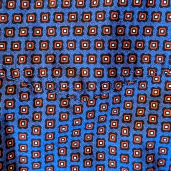 Like New Men's Western Roper Amarillo Copper Creek Foulard Pearl Snap Shirt - Picture 15 of 16